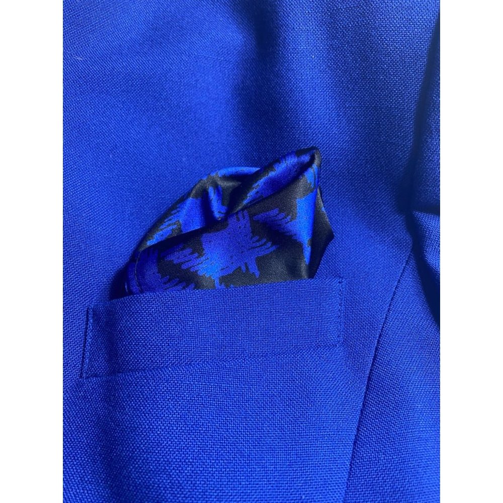 Kasper for A.S.L. 90s Jacket Vintage Cobalt Blue Gold Dragon Buttons Woman’s 16 - Picture 10 of 11